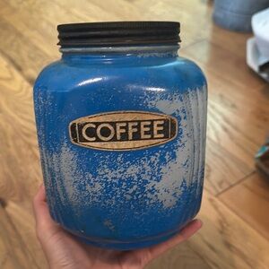 Blue Coffee Storage Jar